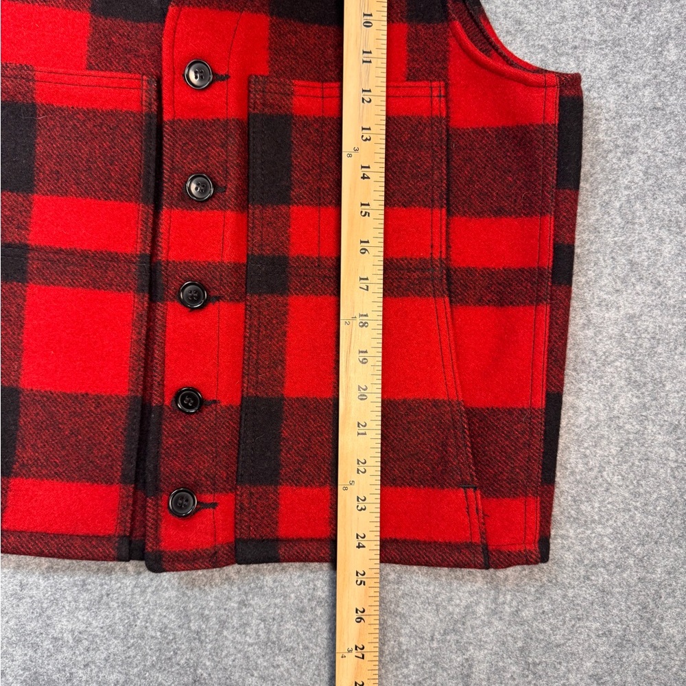 Filson Men's Red and Black Plaid Vest - Picture 7 of 10